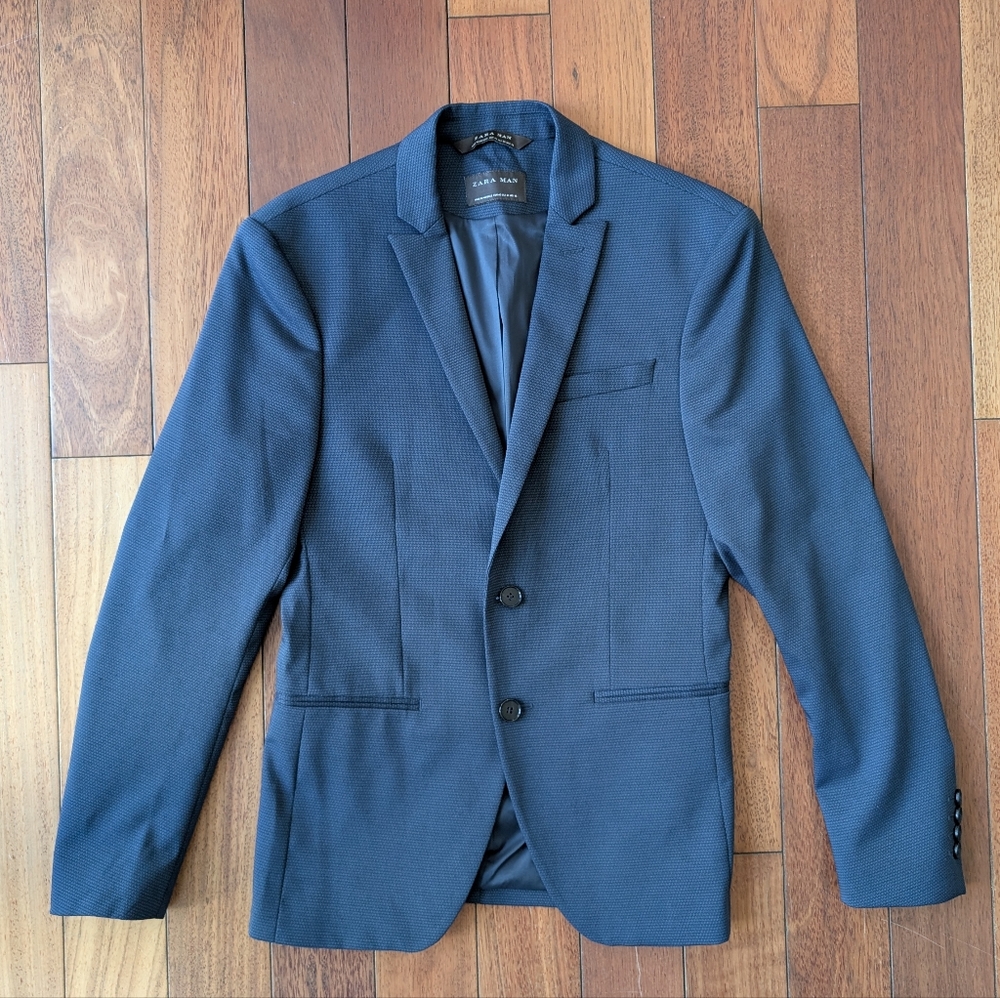 Zara Navy Lined Blazer